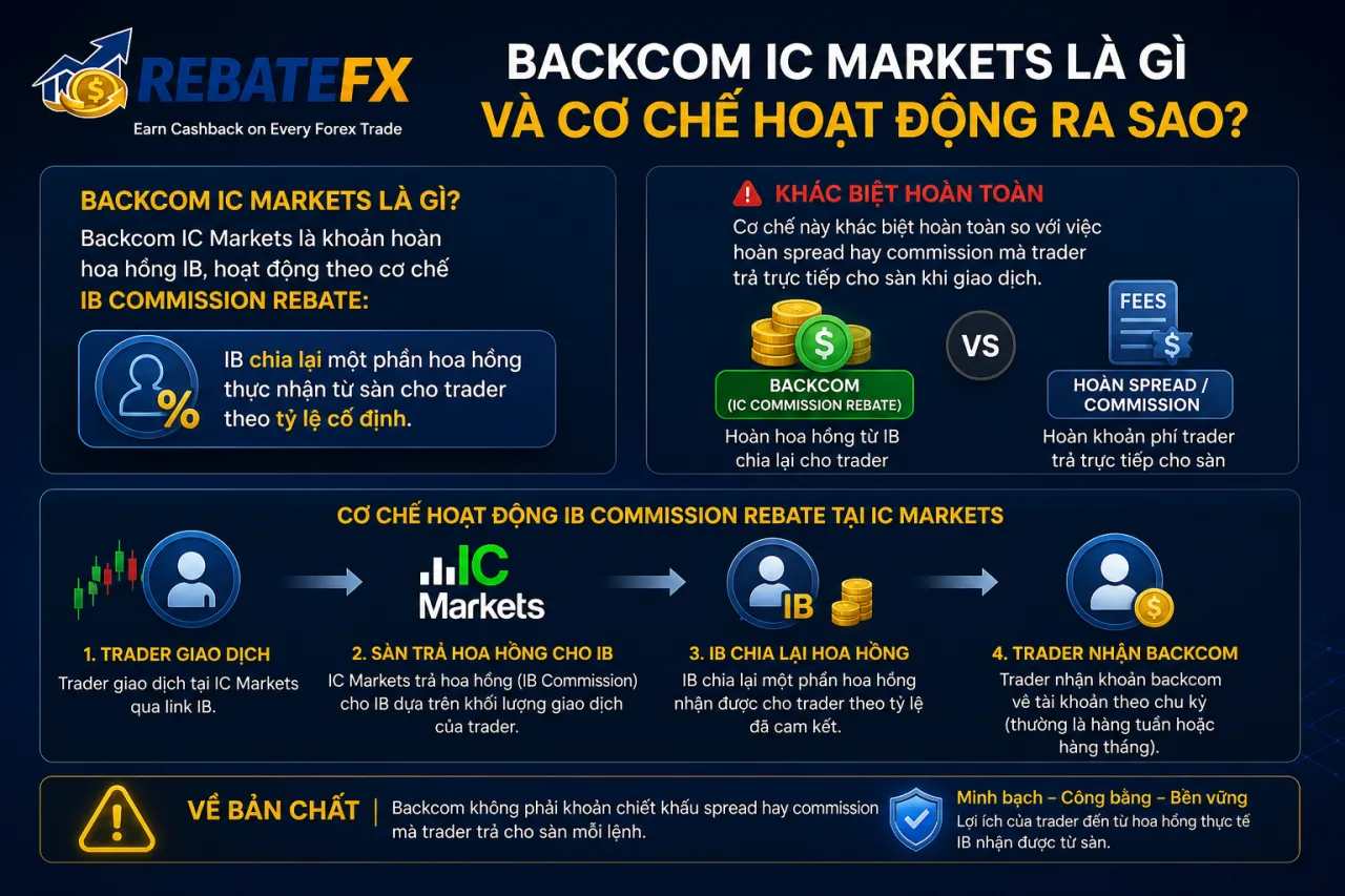 Backcom IC Markets là gì và cơ chế hoạt động