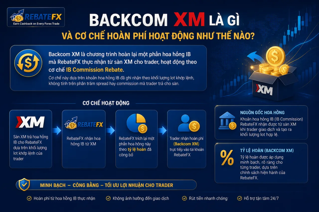 Backcom XM là gì và cơ chế hoàn phí hoạt động