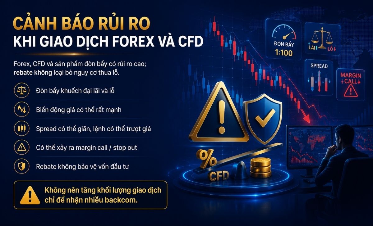Cảnh Báo Rủi Ro Khi Giao Dịch Forex Và CFD