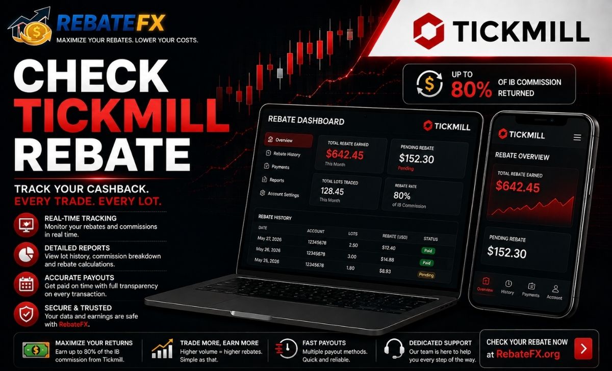 Check Tickmill Rebate: How to Track Your Cashback Fast