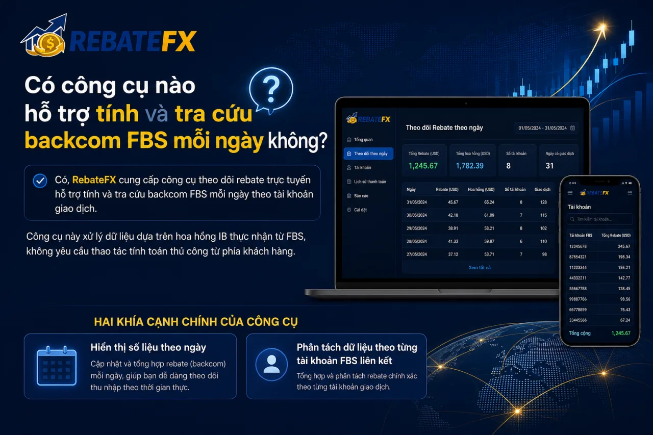 Có công cụ nào hỗ trợ tính và tra cứu backcom FBS mỗi ngày