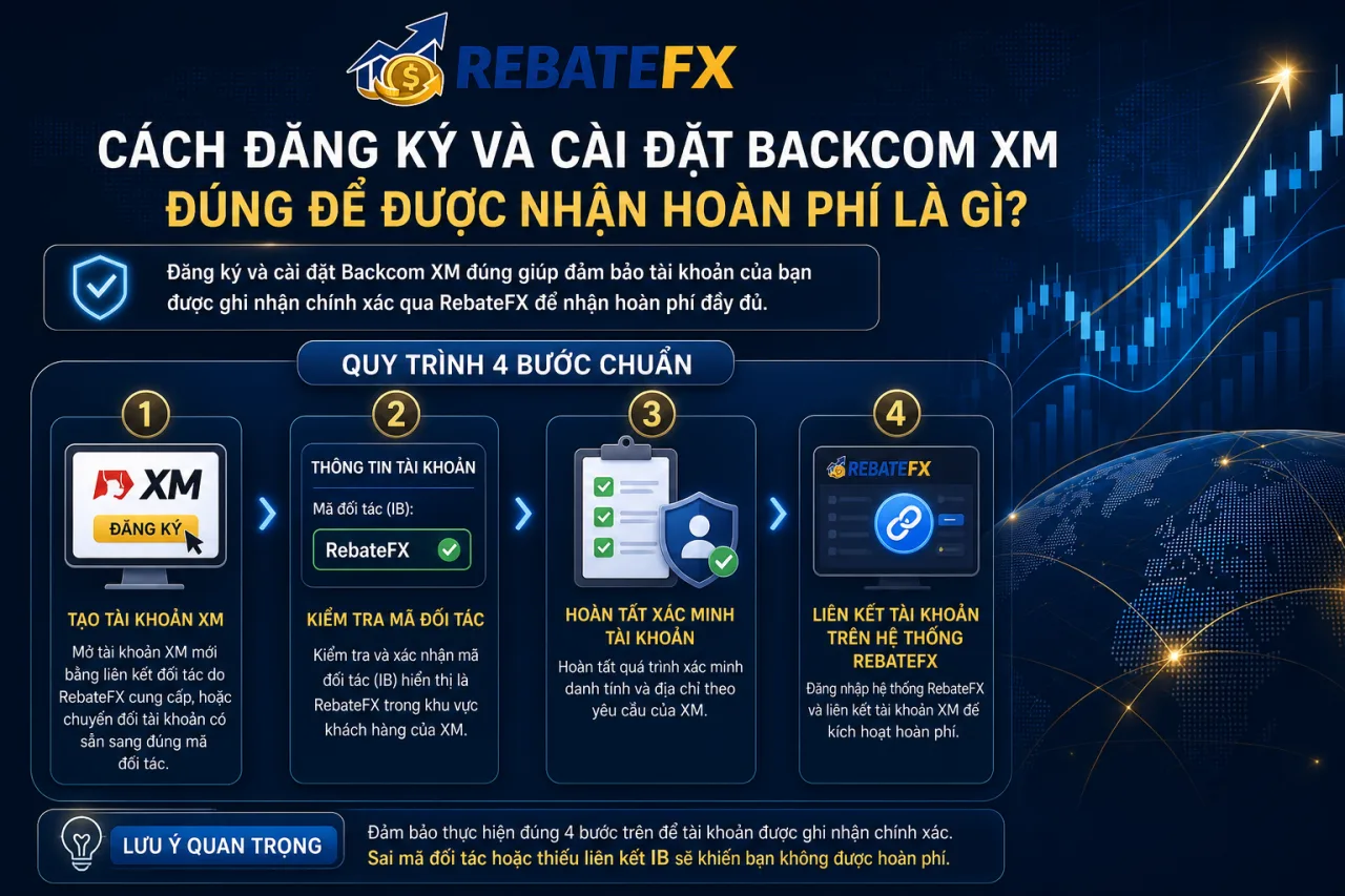 Đăng Ký Và Cài Đặt Backcom XM Đúng Để Được Nhận Hoàn Phí