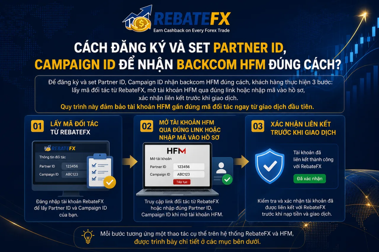 Đăng Ký Và Set Partner ID, Campaign ID Để Nhận Backcom HFM Đúng Cách Đăng Ký Và Set Partner ID, Campaign ID Để Nhận Backcom HFM Đúng Cách