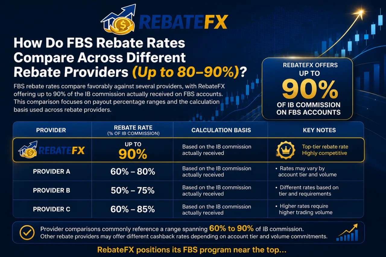How Do FBS Rebate Rates Compare Across Different Rebate Providers (Up to 80–90%)
