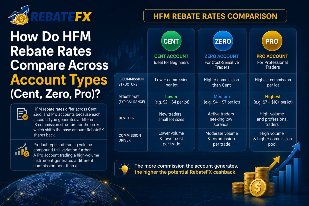 How Do HFM Rebate Rates Compare Across Account Types (Cent, Zero, Pro) How Do HFM Rebate Rates Compare Across Account Types (Cent, Zero, Pro)