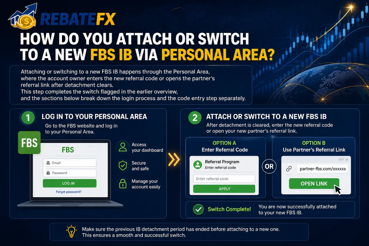 How Do You Attach or Switch to a New FBS IB via Personal Area How Do You Attach or Switch to a New FBS IB via Personal Area