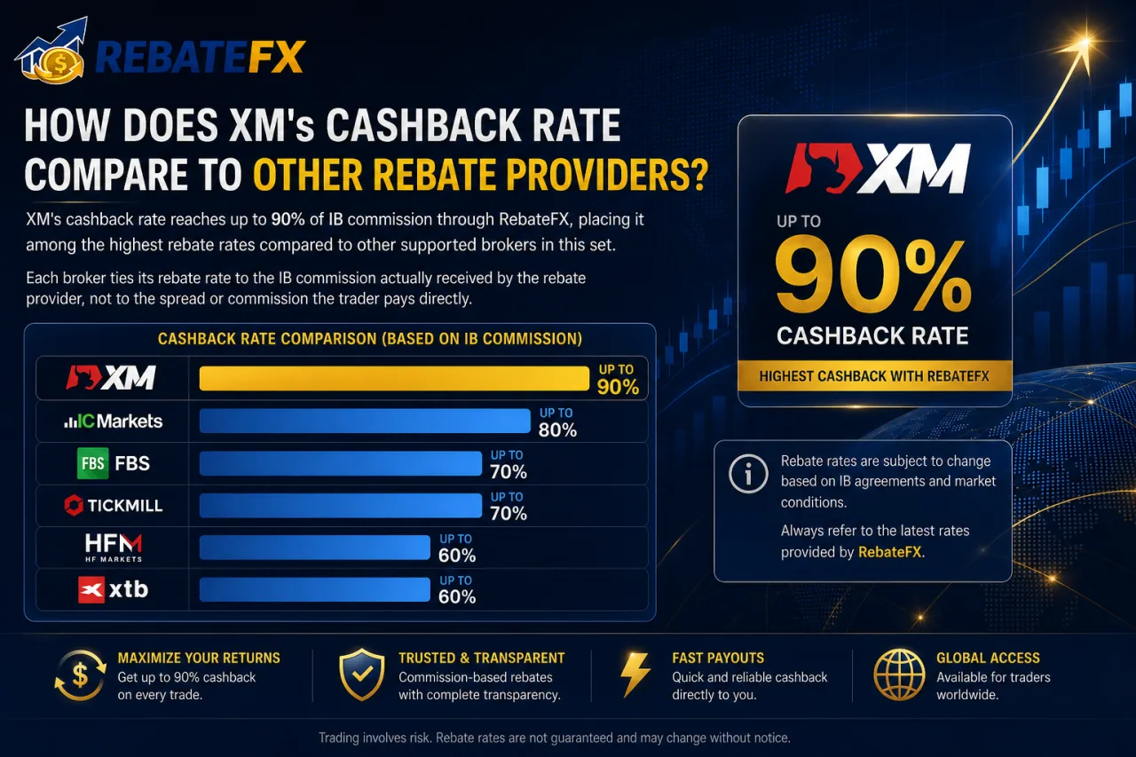 How Does XM's Cashback Rate Compare to Other Rebate Providers