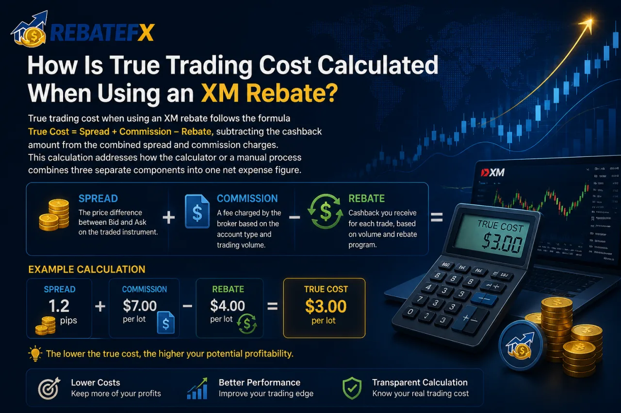 How Is True Trading Cost Calculated When Using an XM Rebate