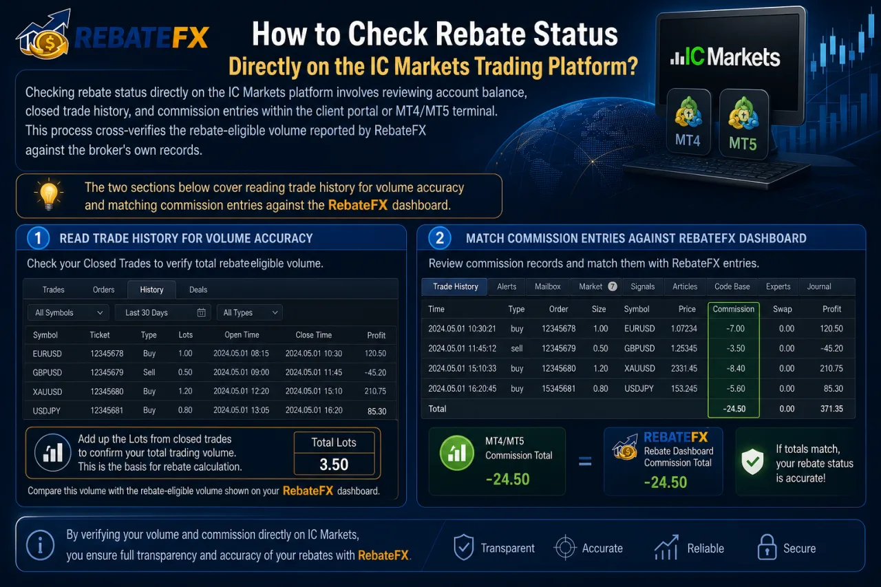 How to Check Rebate Status Directly on the IC Markets Trading Platform How to Check Rebate Status Directly on the IC Markets Trading Platform
