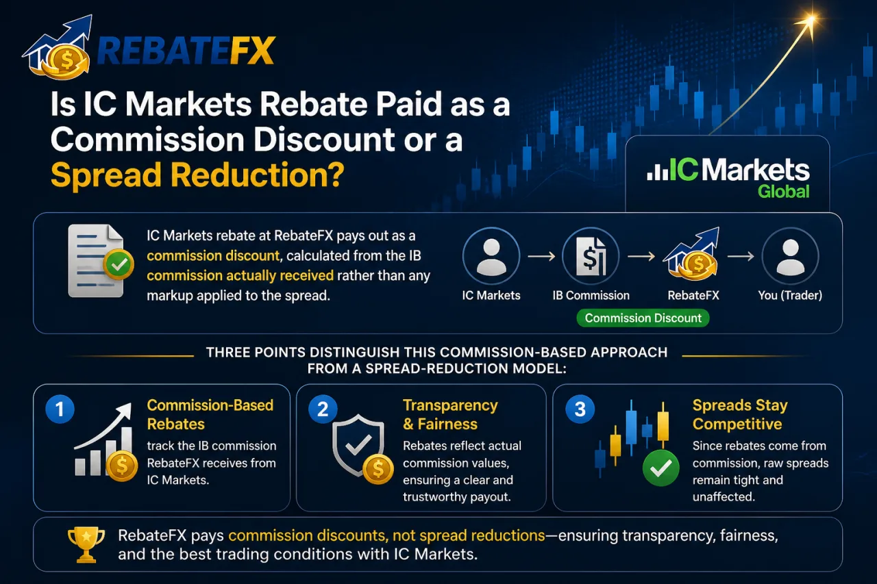 Is IC Markets Rebate Paid as a Commission Discount or a Spread Reduction Is IC Markets Rebate Paid as a Commission Discount or a Spread Reduction