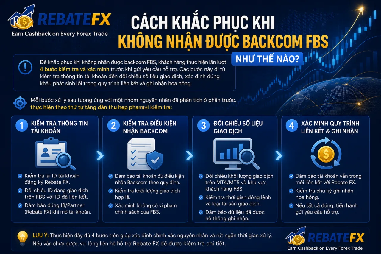 Khắc Phục Khi Không Nhận Được Backcom FBS