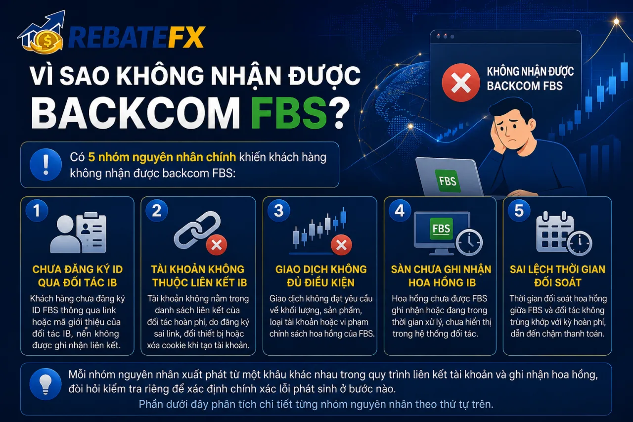 Không Nhận Được Backcom FBS