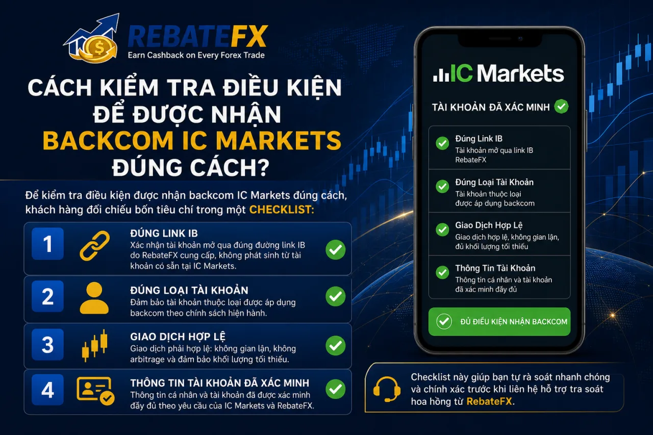 Kiểm Tra Điều Kiện Để Được Nhận Backcom IC Markets Đúng Cách Kiểm Tra Điều Kiện Để Được Nhận Backcom IC Markets Đúng Cách