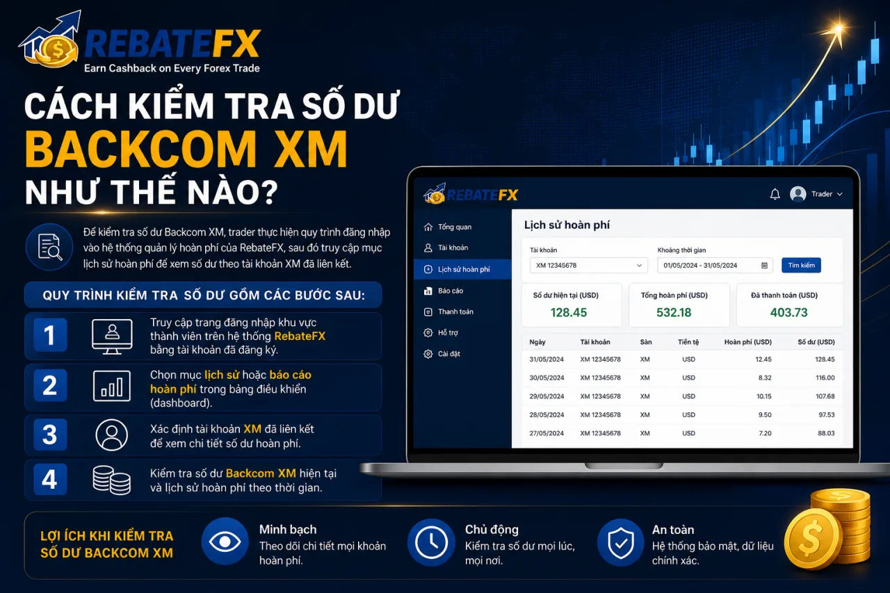 Kiểm tra số dư Backcom XM