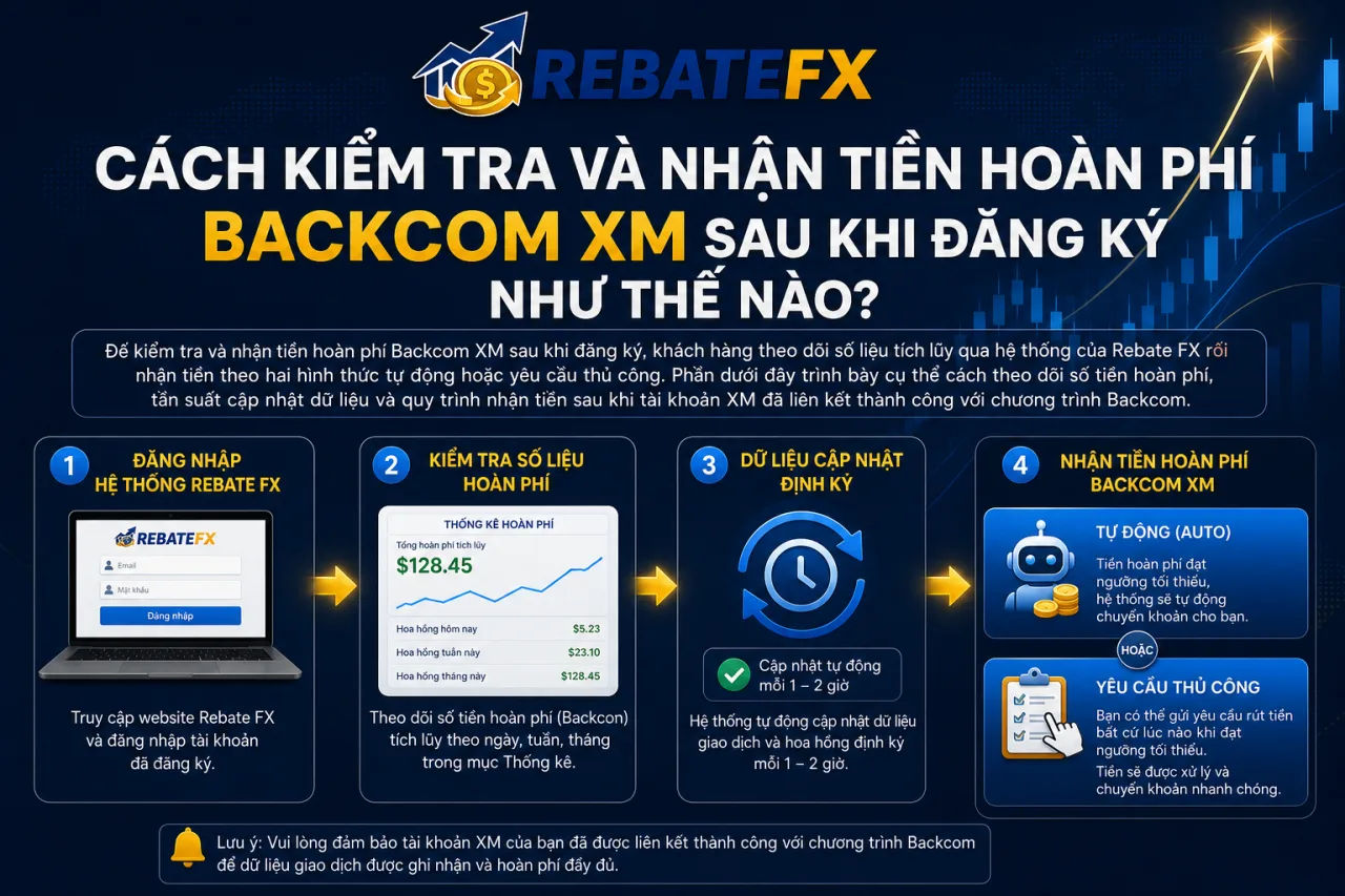 Kiểm Tra Và Nhận Tiền Hoàn Phí Backcom XM Sau Khi Đăng Ký Kiểm Tra Và Nhận Tiền Hoàn Phí Backcom XM Sau Khi Đăng Ký