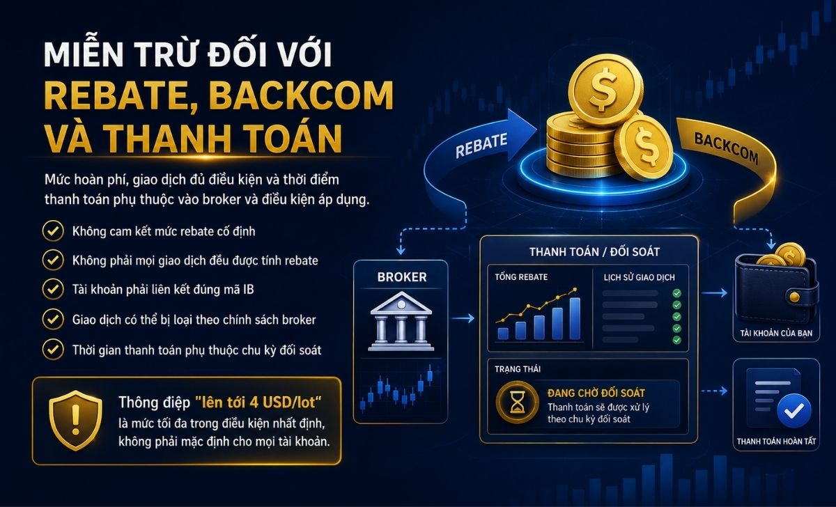 Miễn Trừ Đối Với Rebate, Backcom Và Thanh Toán