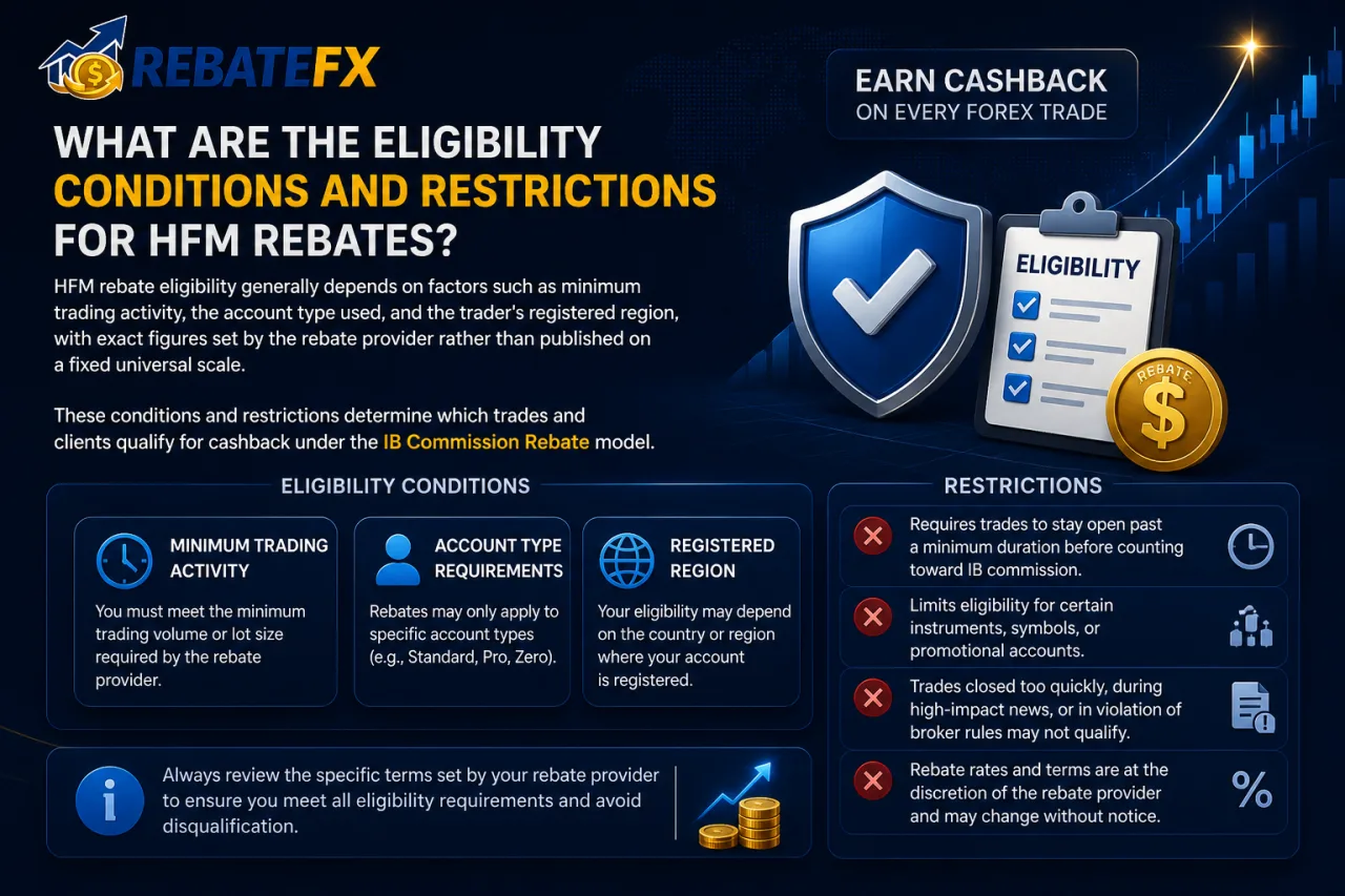 What Are the Eligibility Conditions and Restrictions for HFM Rebates What Are the Eligibility Conditions and Restrictions for HFM Rebates