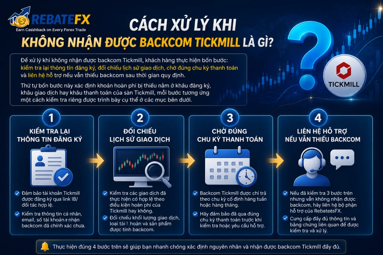 Xử Lý Khi Không Nhận Được Backcom Tickmill