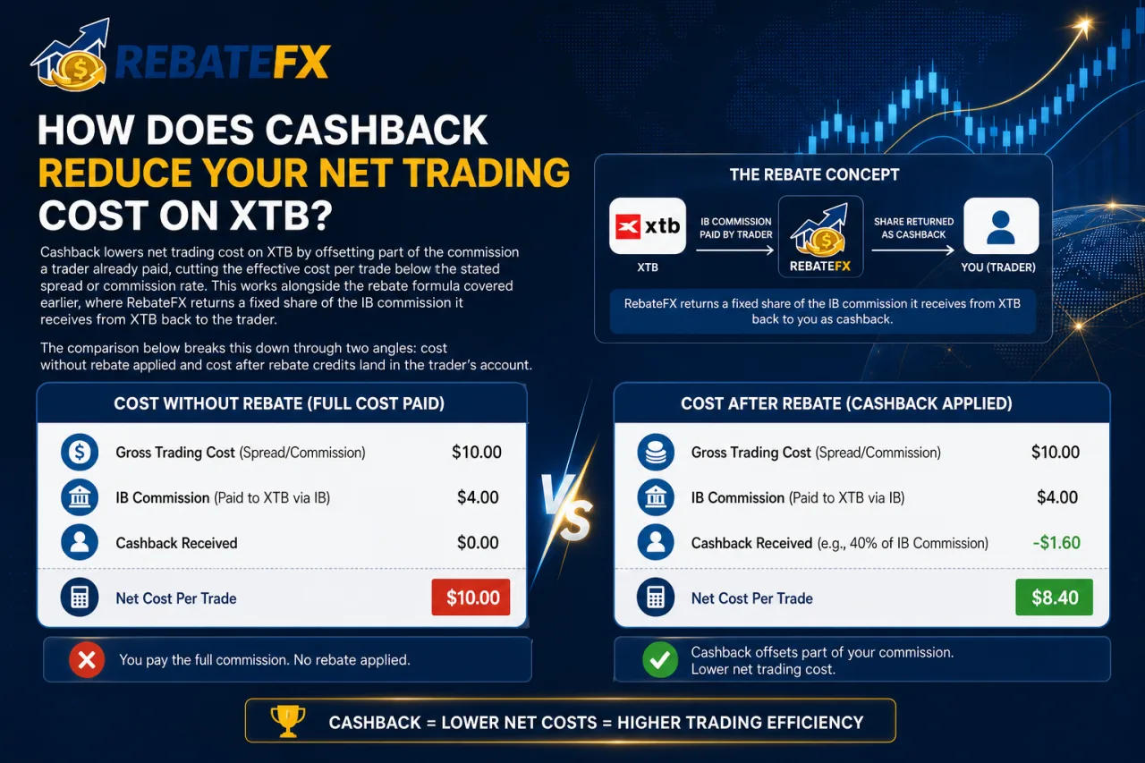 How Does Cashback Reduce Your Net Trading Cost on XTB