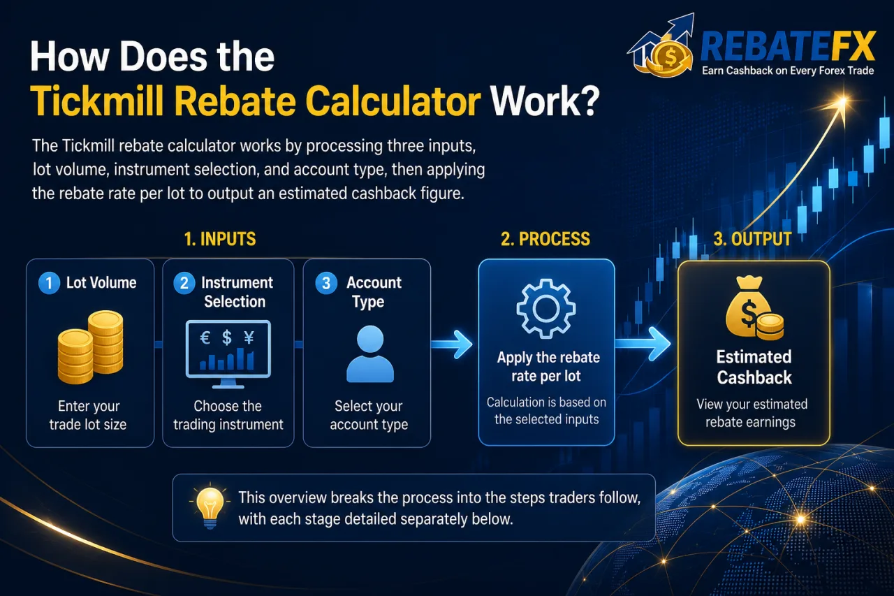 How Does the Tickmill Rebate Calculator Work
