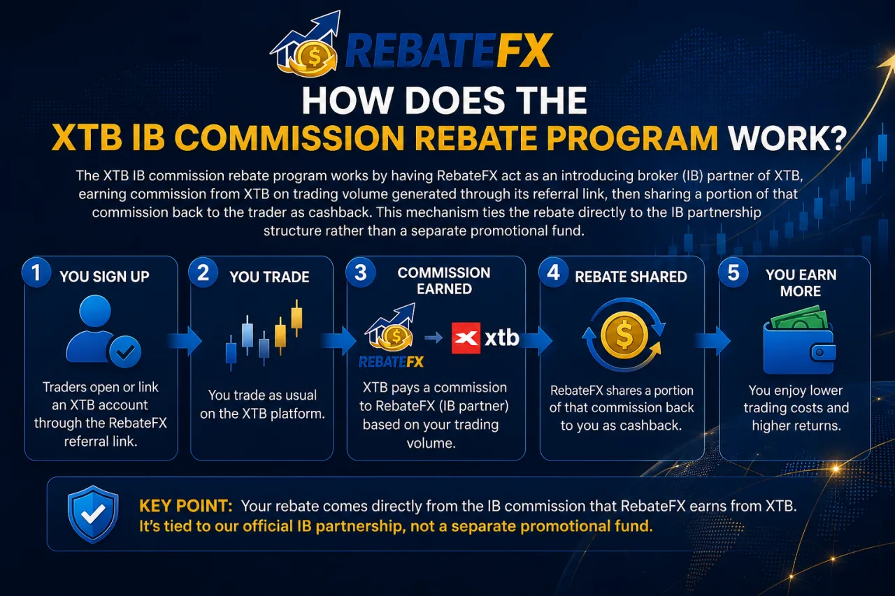 How Does the XTB IB Commission Rebate Program Work