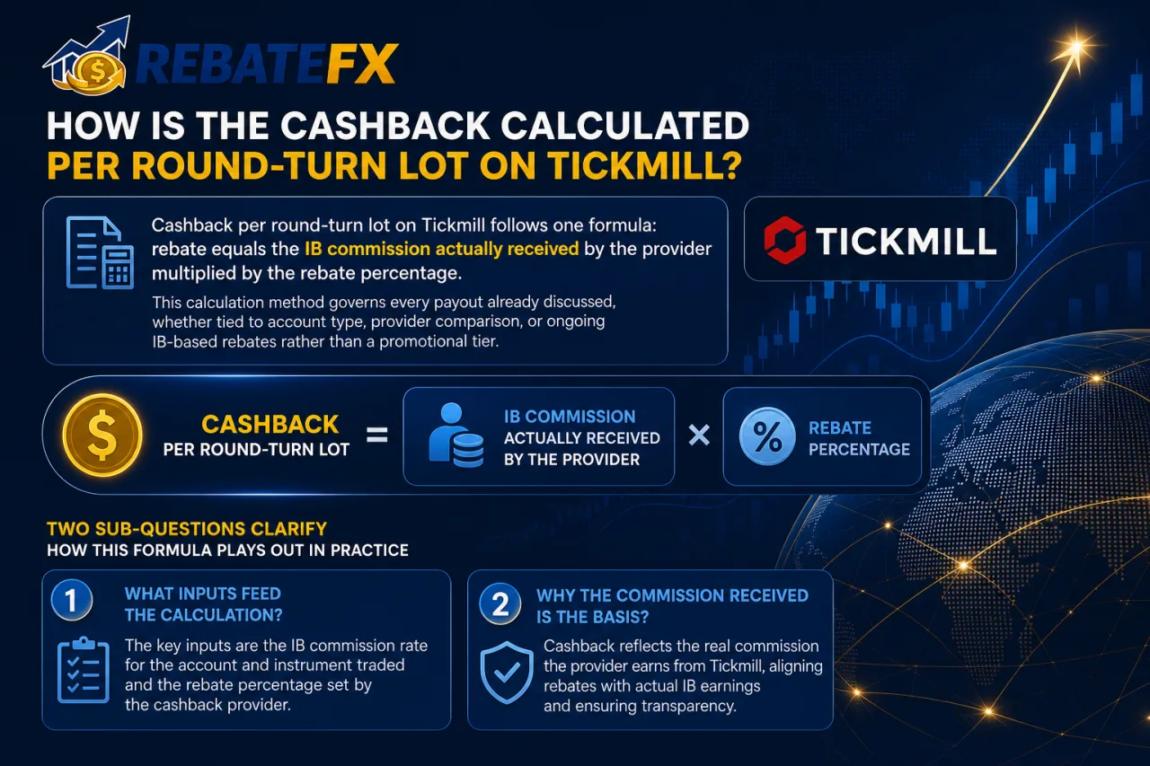 How Is the Cashback Calculated Per Round-Turn Lot on Tickmill How Is the Cashback Calculated Per Round-Turn Lot on Tickmill