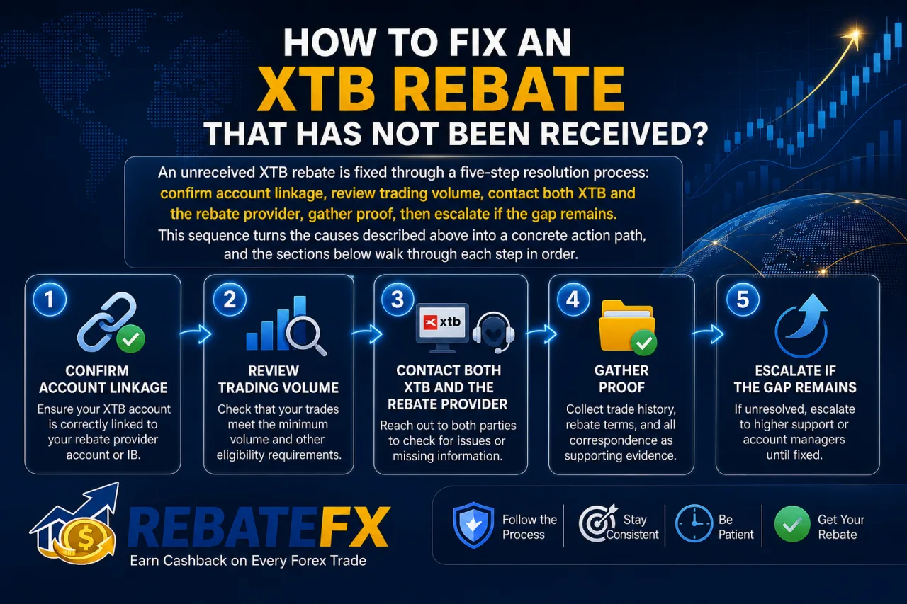 How to Fix an XTB Rebate That Has Not Been Received