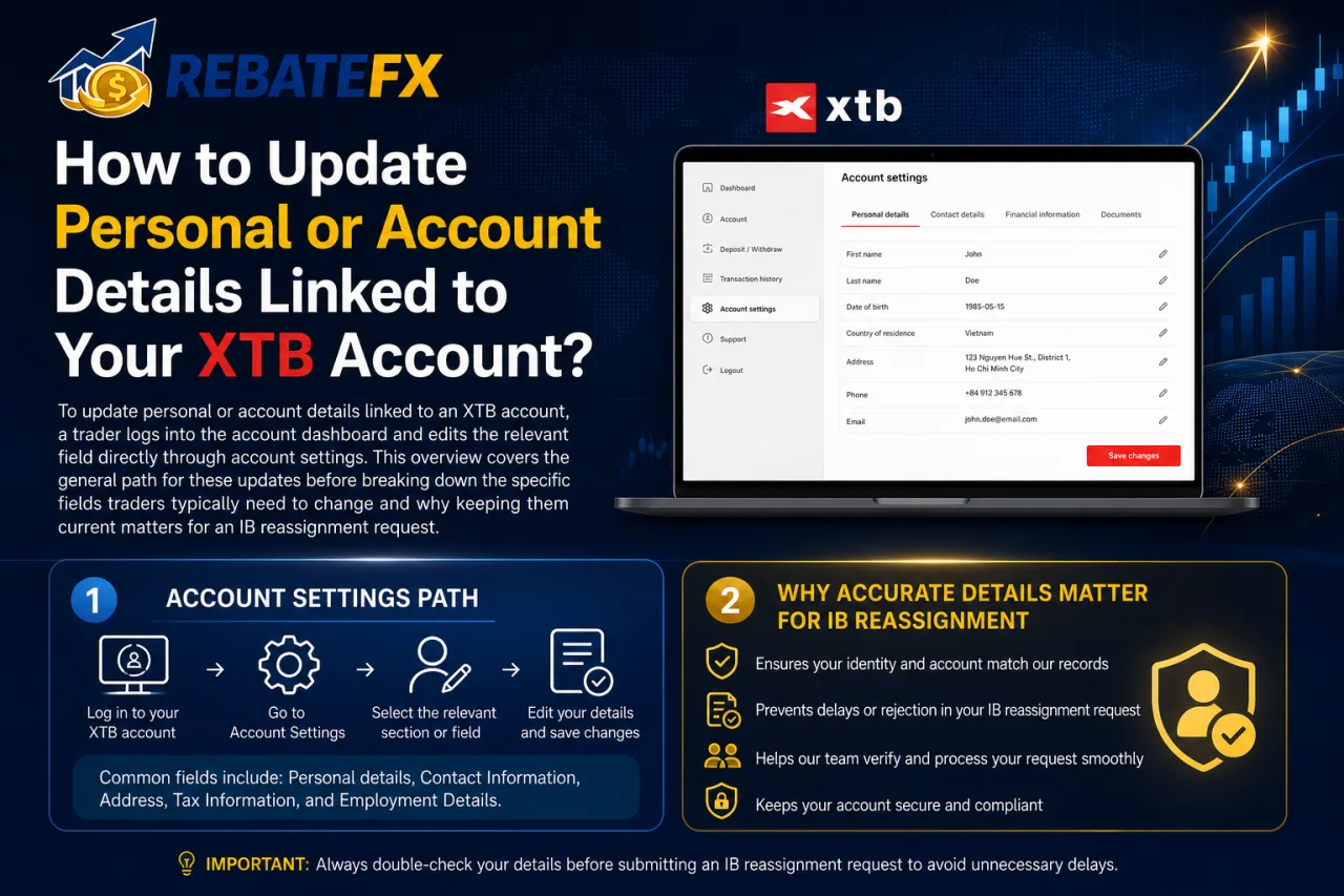 How to Update Personal or Account Details Linked to Your XTB Account How to Update Personal or Account Details Linked to Your XTB Account