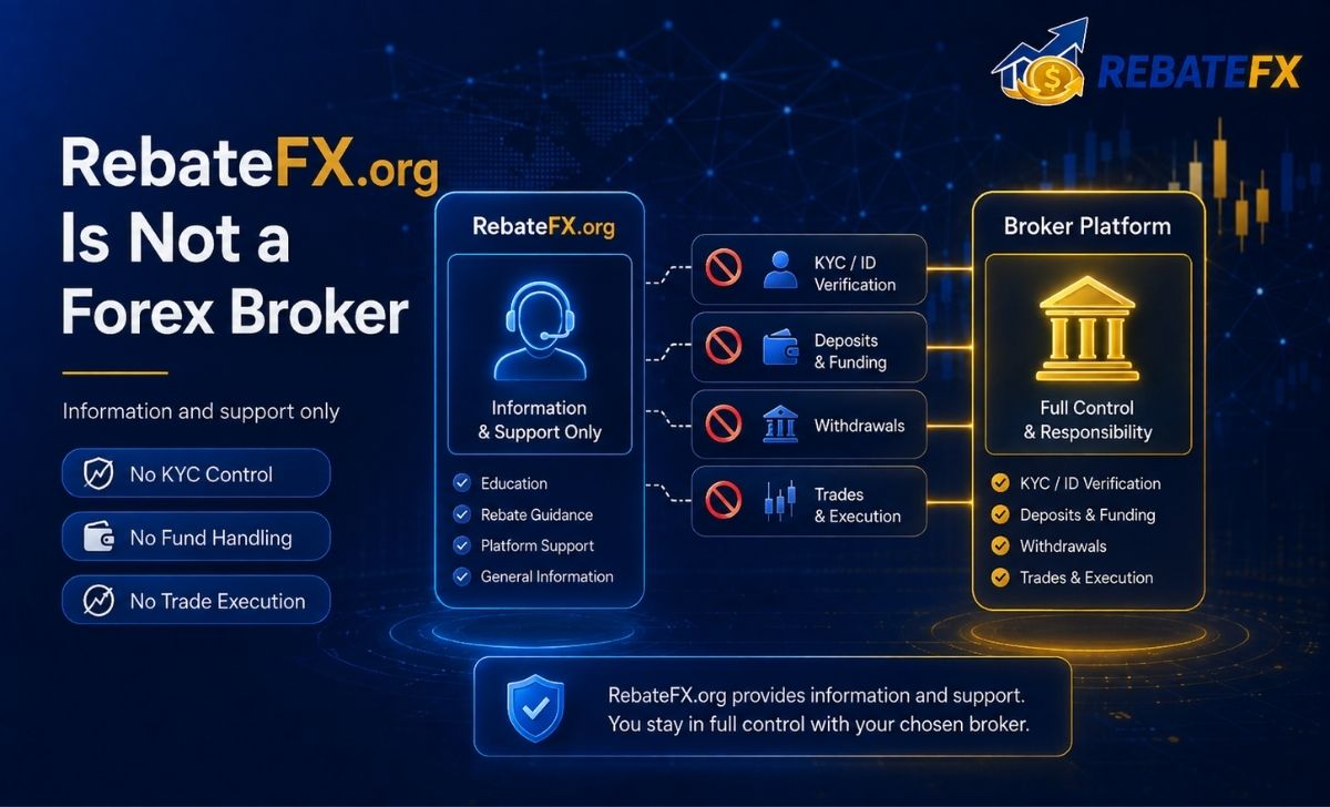 RebateFX.org Is Not a Forex Broker