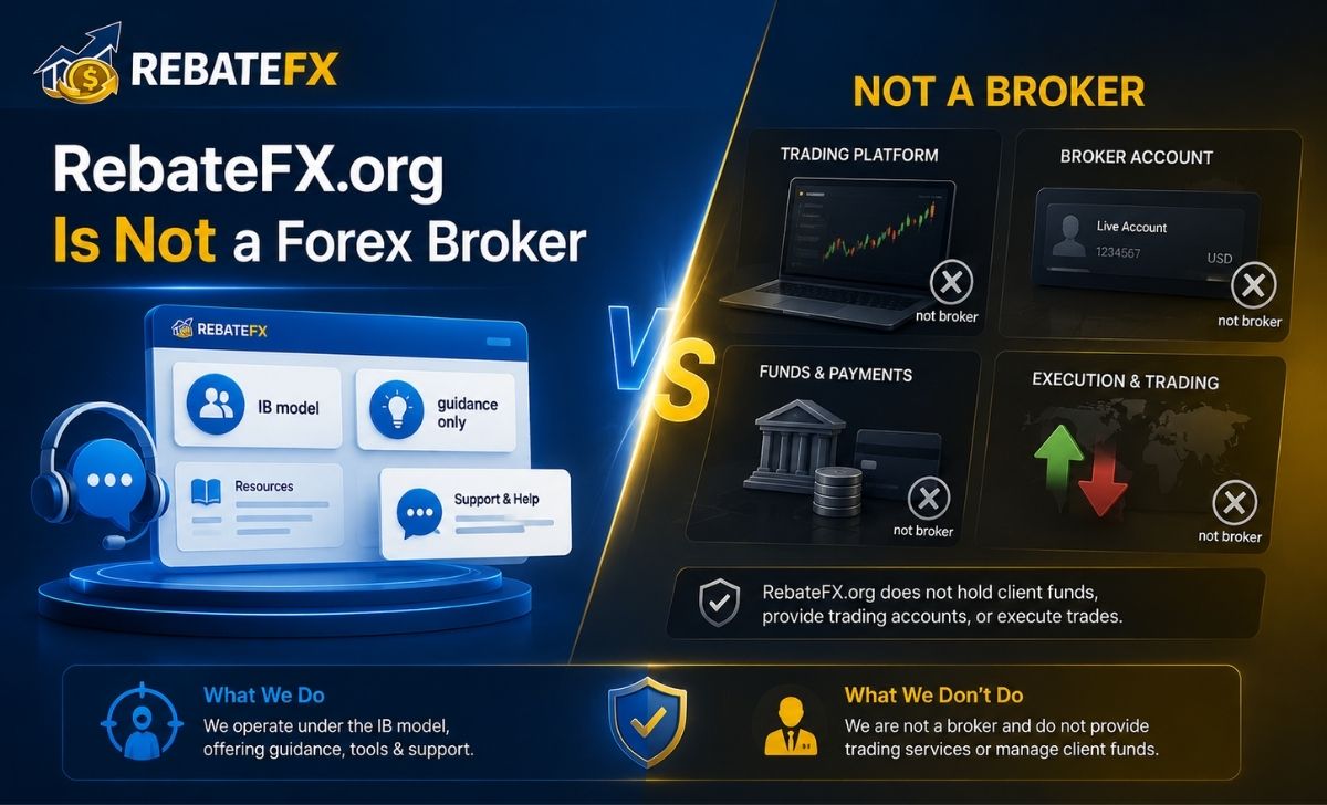 RebateFX.org Is Not a Forex Broker