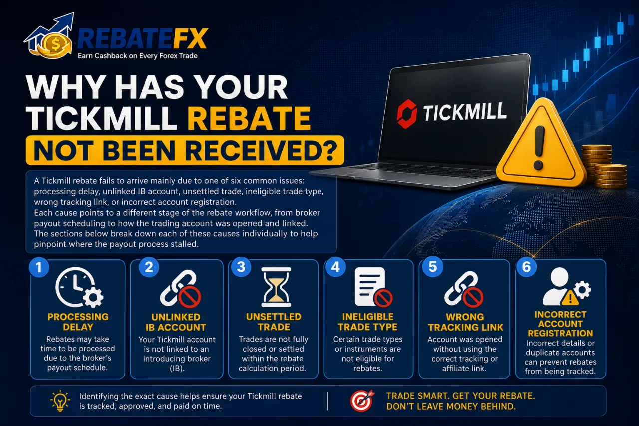 Why Has Your Tickmill Rebate Not Been Received Why Has Your Tickmill Rebate Not Been Received