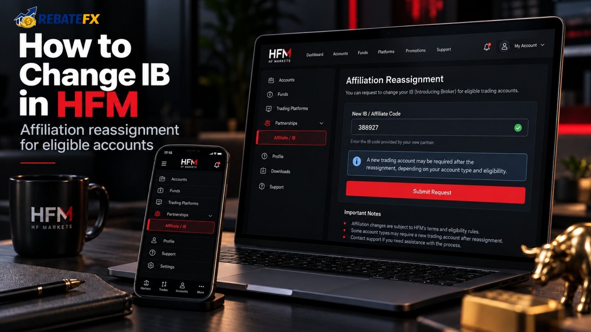 How to Change IB in HFM and Get Rebates With an Existing Account
