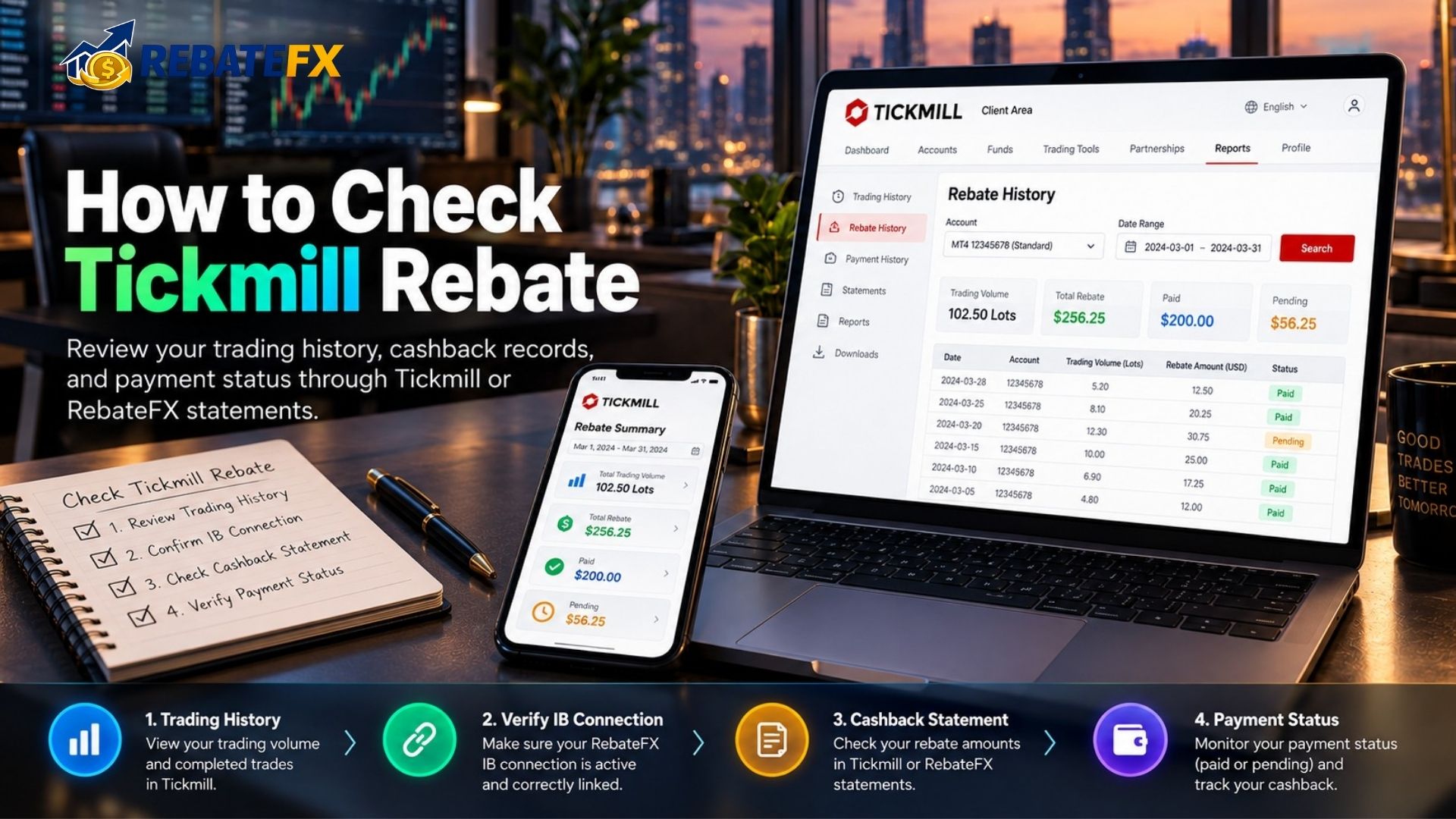How to Check Tickmill Rebate and Track Your Cashback
