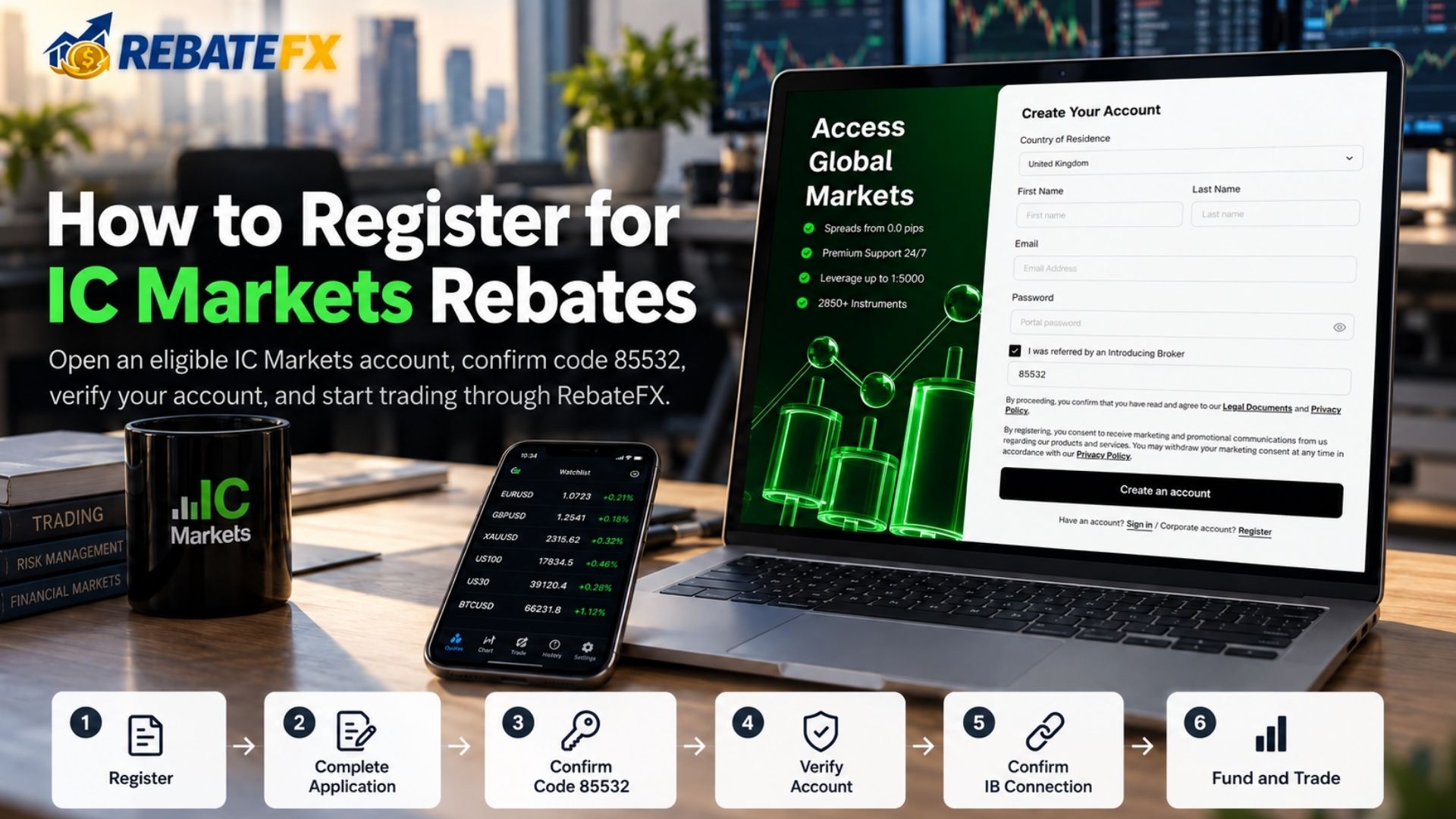 How to Register an IC Markets Account to Receive Forex Rebates