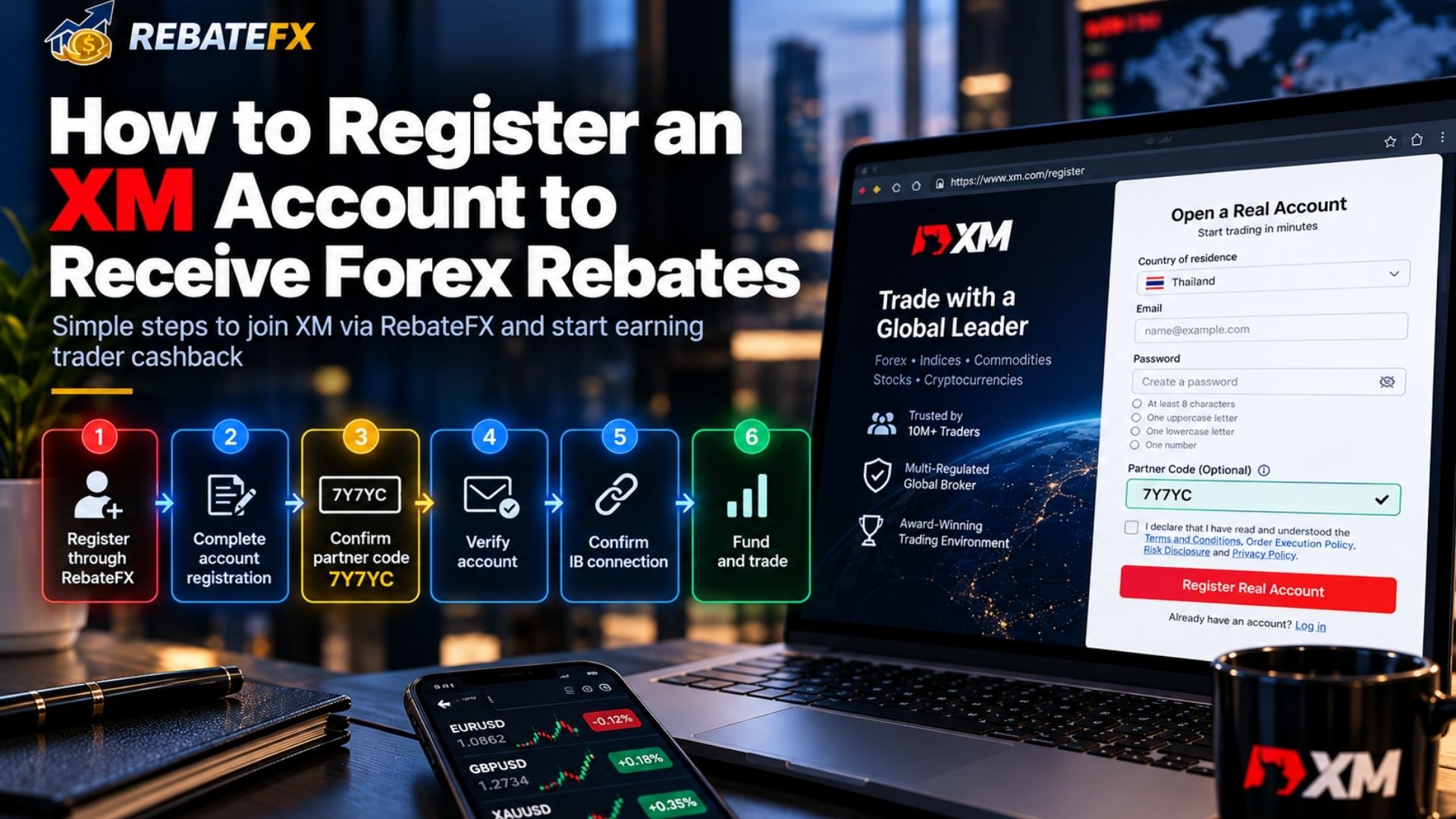 How to Register an XM Account to Receive Forex Rebates