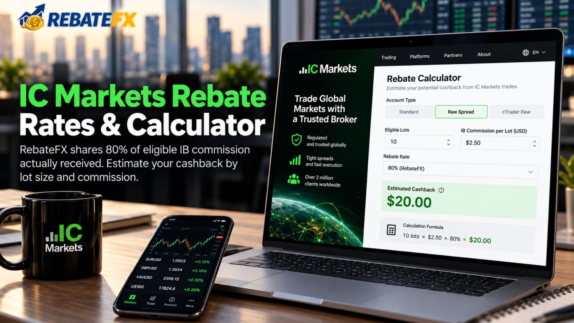 IC Markets Rebate Rates and Calculator: How Much Cashback Can You Get?