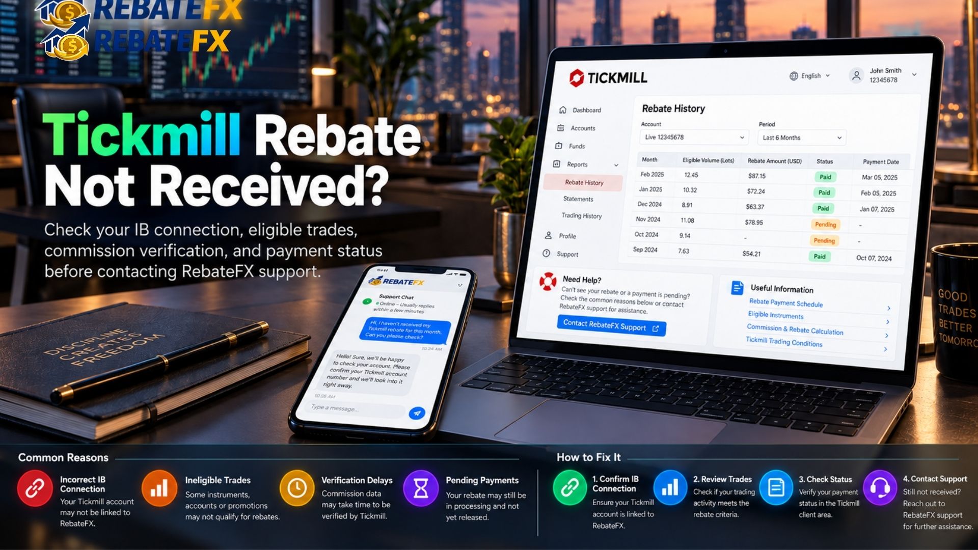 Tickmill Rebate Not Received: Common Reasons and How to Fix It