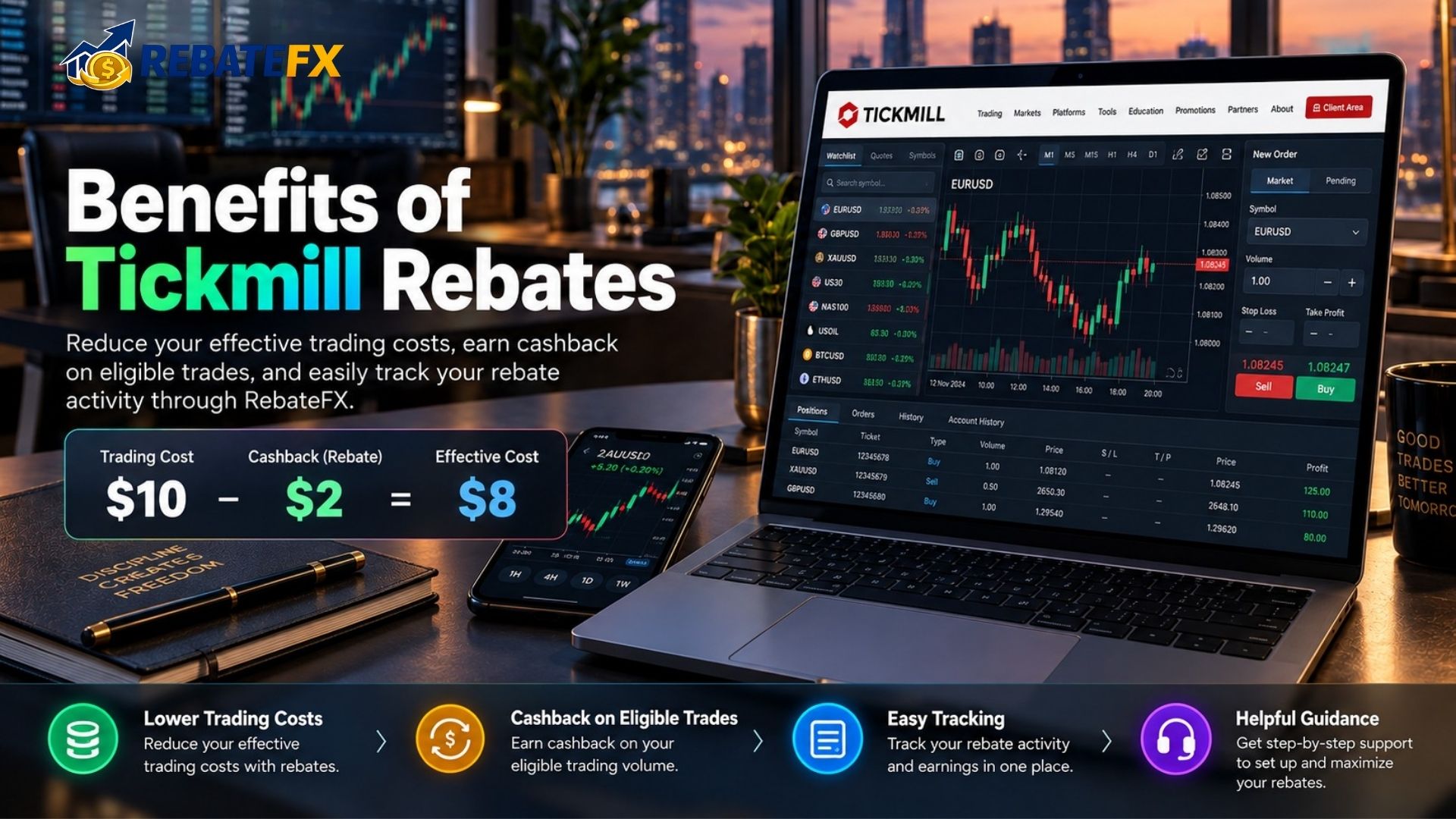 What Are the Benefits of Getting Tickmill Rebates Through RebateFX?