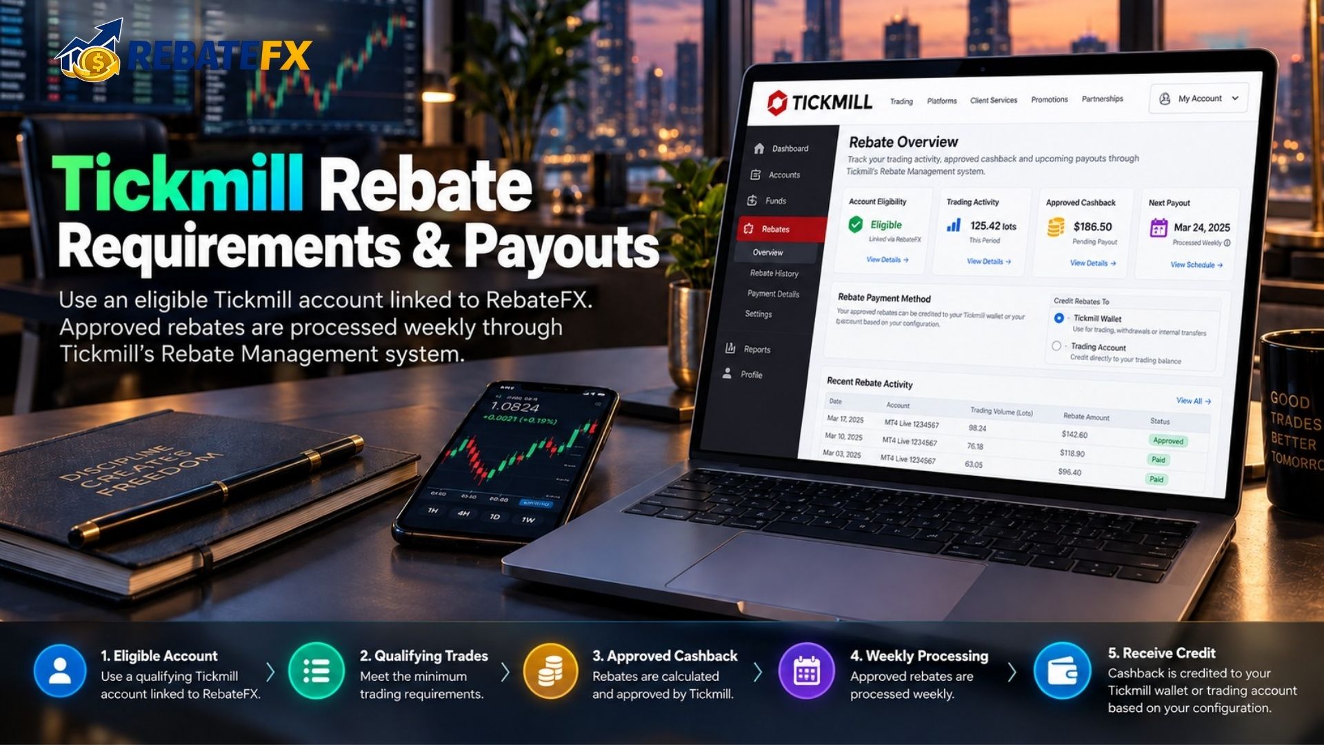 What Are the Requirements and Payment Conditions for Tickmill Rebates?