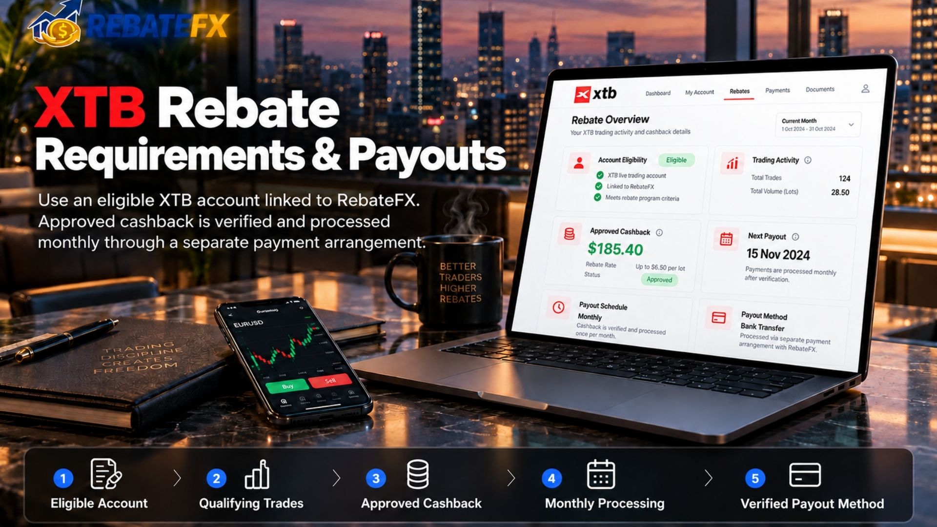 What Are the Requirements and Payment Conditions for XTB Rebates?