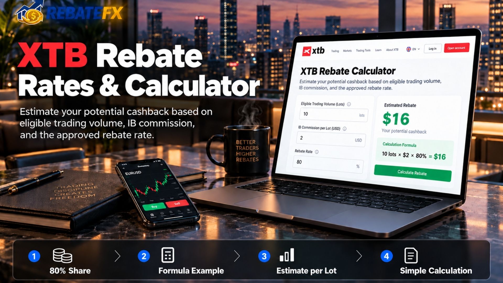 XTB Rebate Rates and Calculator: How Much Cashback Can You Get?